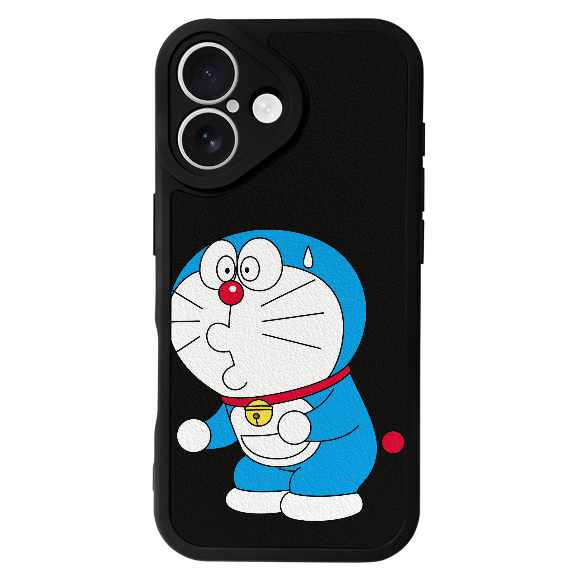 （画像用） ドラえもん Doraemon 【iPhone 16シリーズ対応】シリコンスマホケース（レザー調） 材質：シリコン